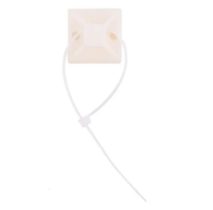 ND 12.5mm Soportes de para bridas de cables autoadhesivos con orificio para tornillo Soporte de base de montaje para cinchos cintilla